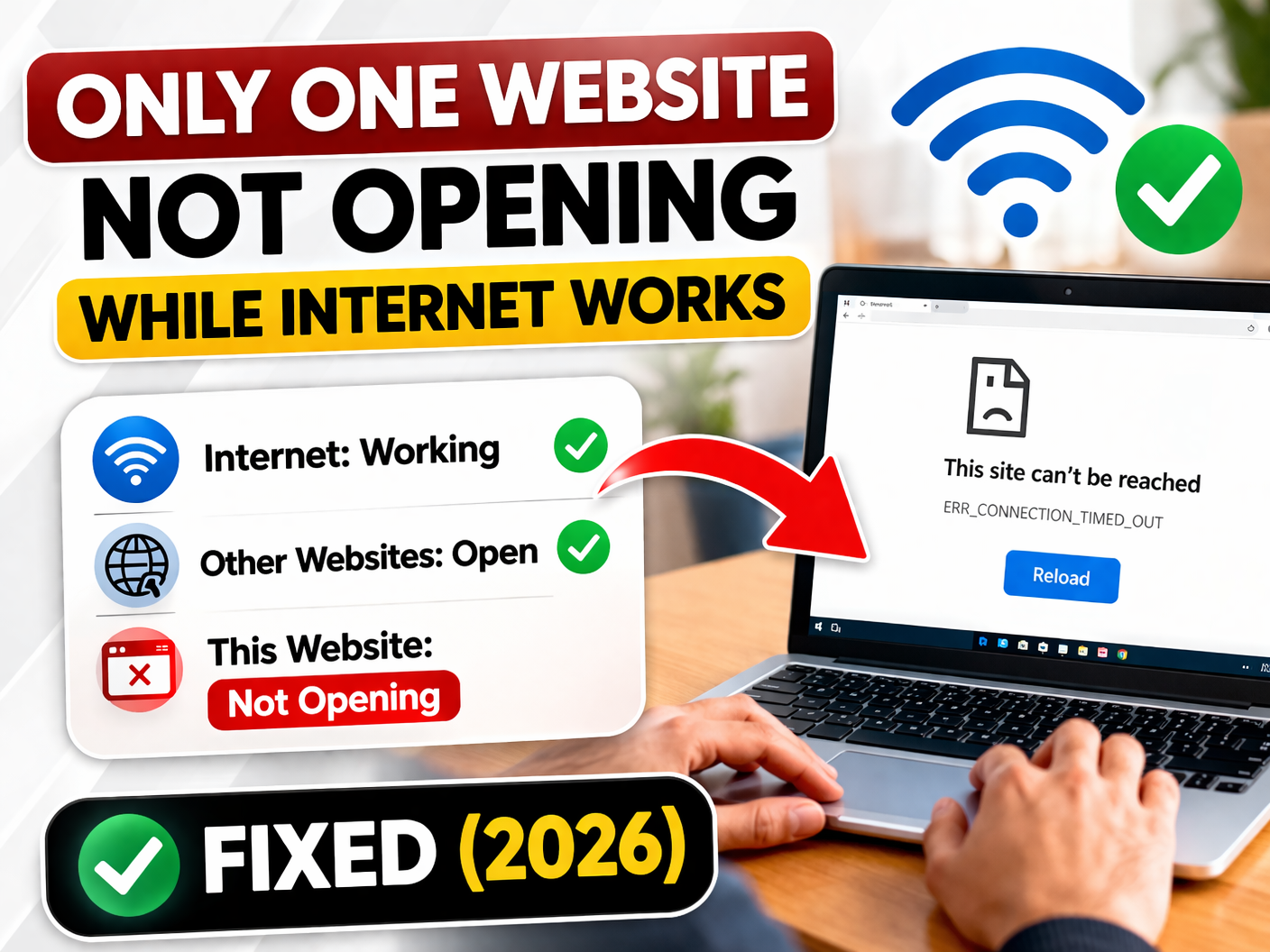 only one website not opening while internet works fix