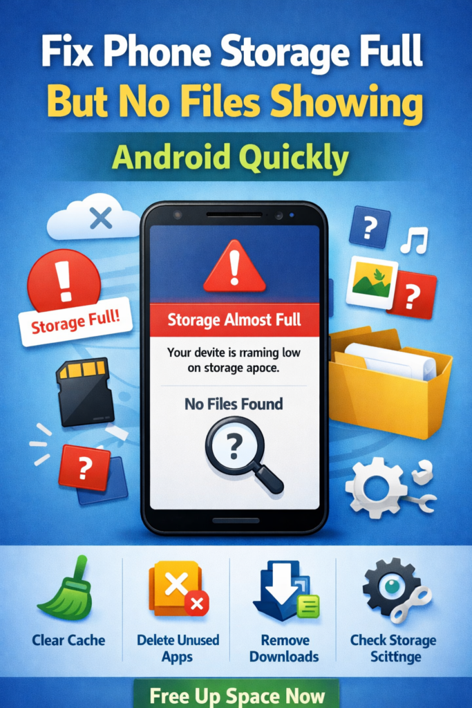 Phone Storage Full But No Files Showing Android Fix