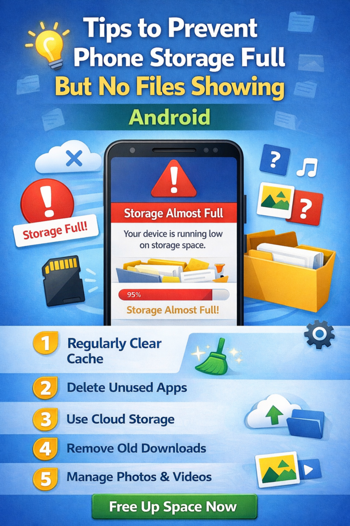 Tips to Prevent Phone Storage Full But No Files Showing Android