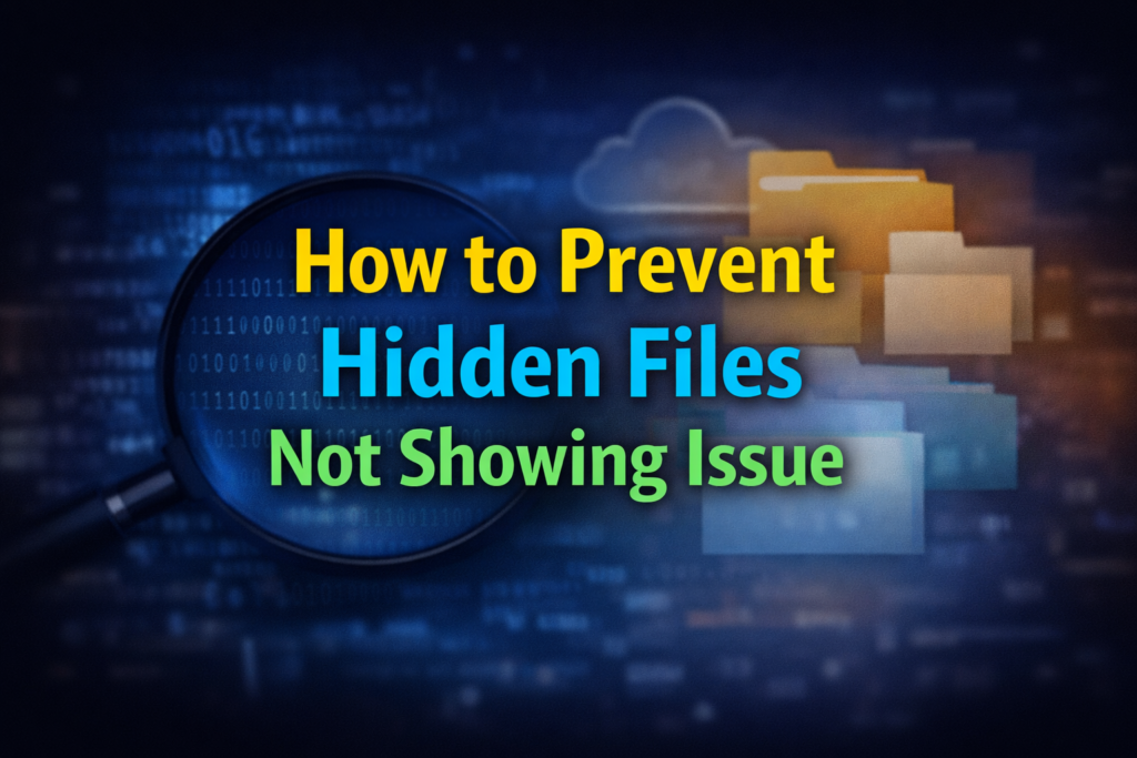 How to Prevent Hidden Files Not Showing Issue