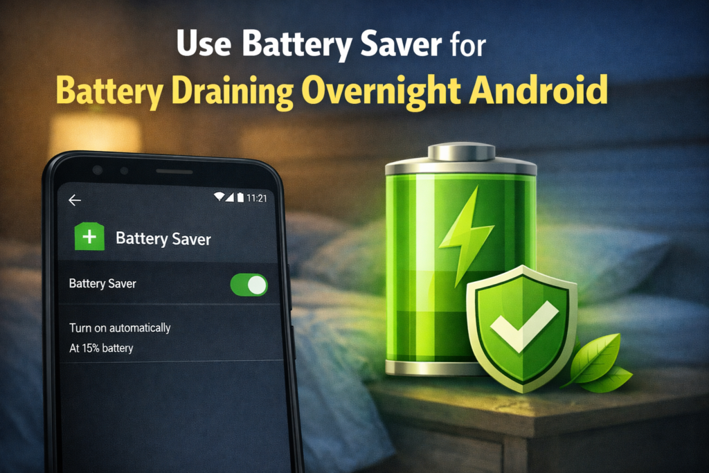 Use Battery Saver for Battery Draining Overnight Android
