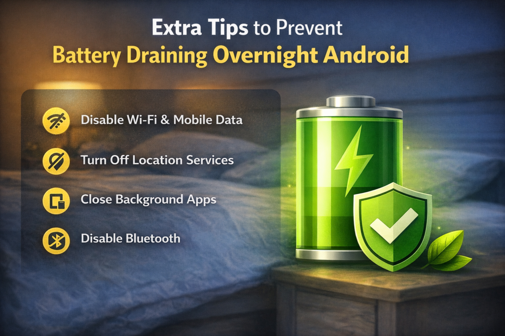 Extra Tips to Prevent Battery Draining Overnight Android