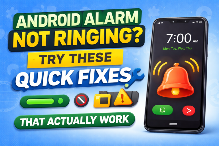 “Android Alarm Not Ringing? Try These Quick Fixes That Actually Work”