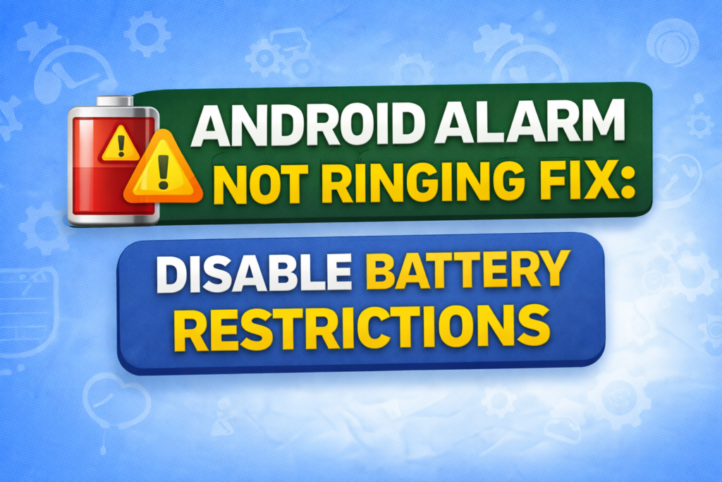 Android Alarm Not Ringing Fix: Disable Battery Restrictions