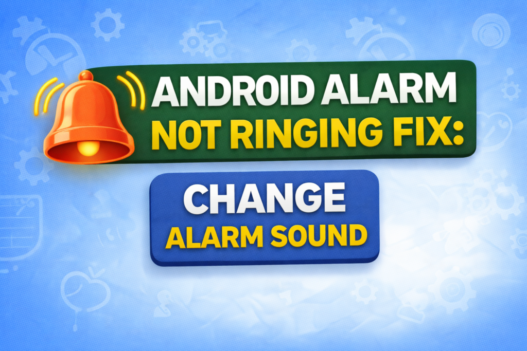 Android Alarm Not Ringing Fix: Change Alarm Sound
