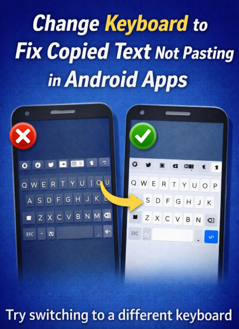 Change Keyboard to Fix Copied Text Not Pasting Android Apps
