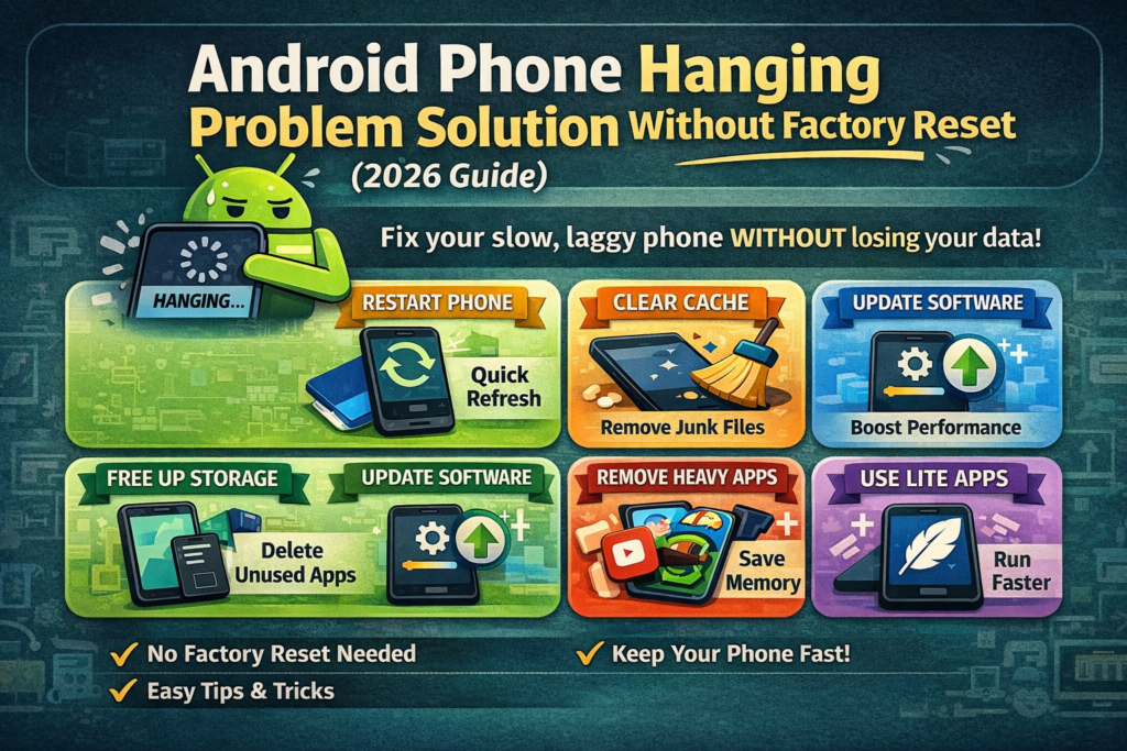 Android phone hanging problem solution without factory reset 2026 guide fix slow phone lag improve performance