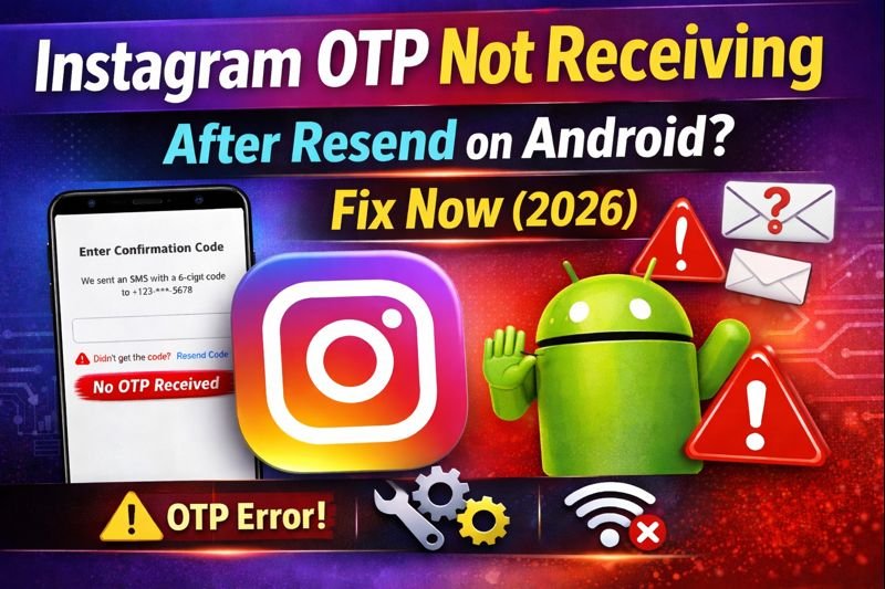 Instagram OTP Not Receiving After Resend Android Fix Methods