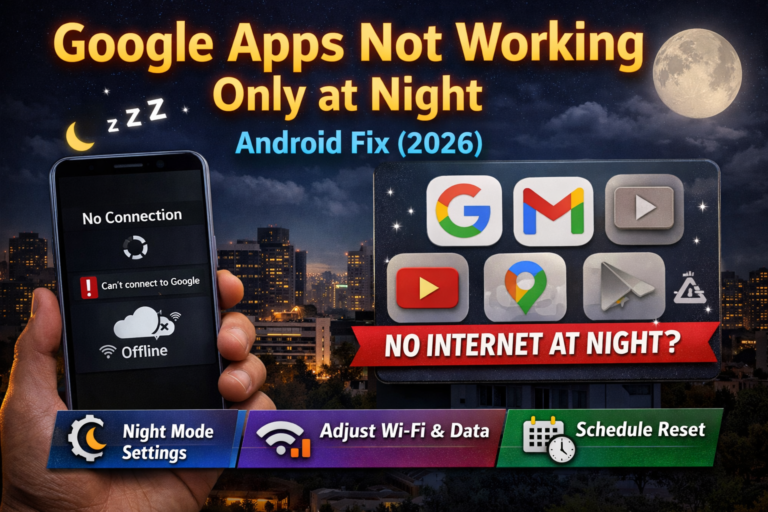Google Apps Not Working Only at Night Android Fix (2026)