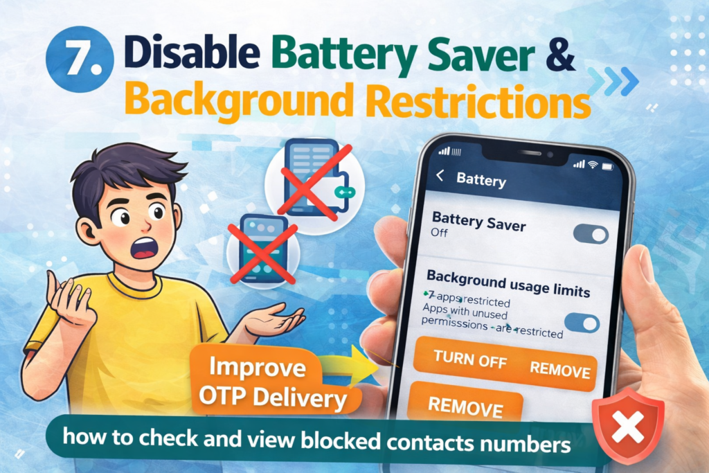Disable Battery Saver & Background Restrictions