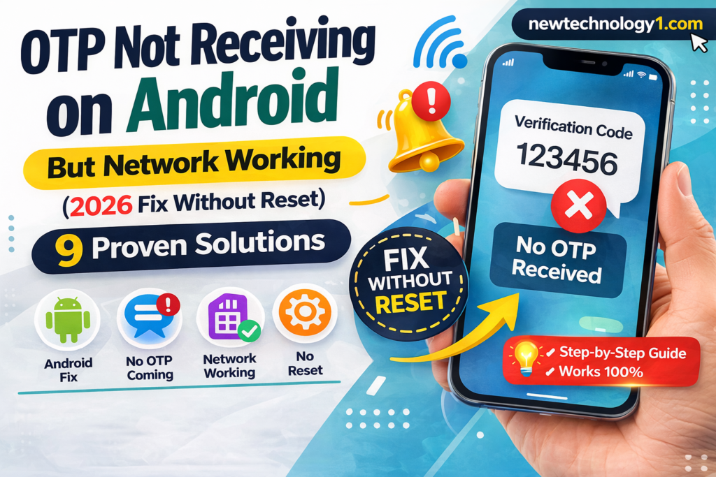 why OTP not receiving on Android but network working causes explained