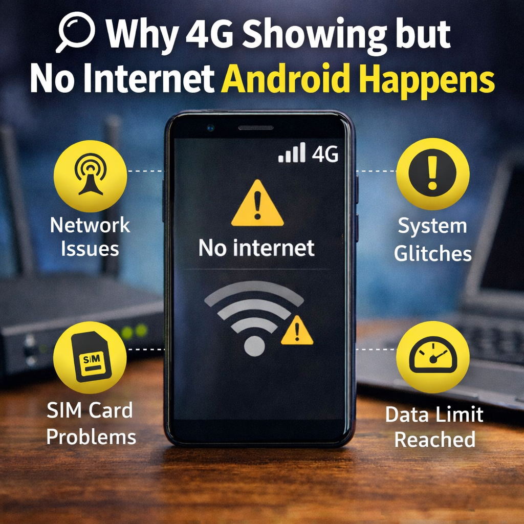 🔍 Why 4G Showing but No Internet Android Happens