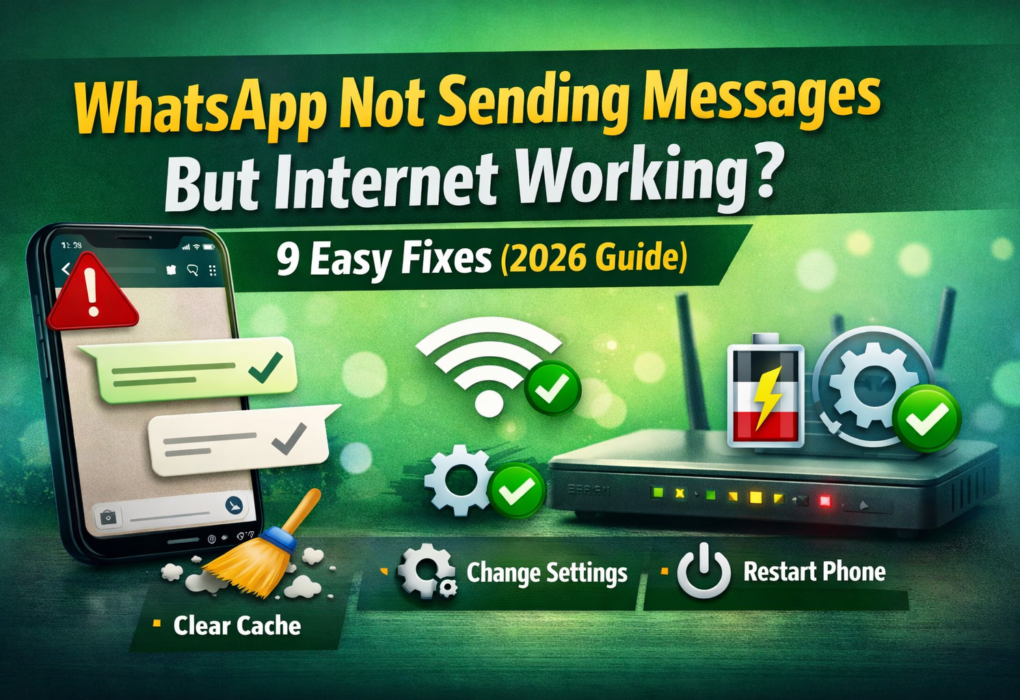 WhatsApp Not Sending Messages But Internet Working? 9 Easy Fixes (2026 Guide)