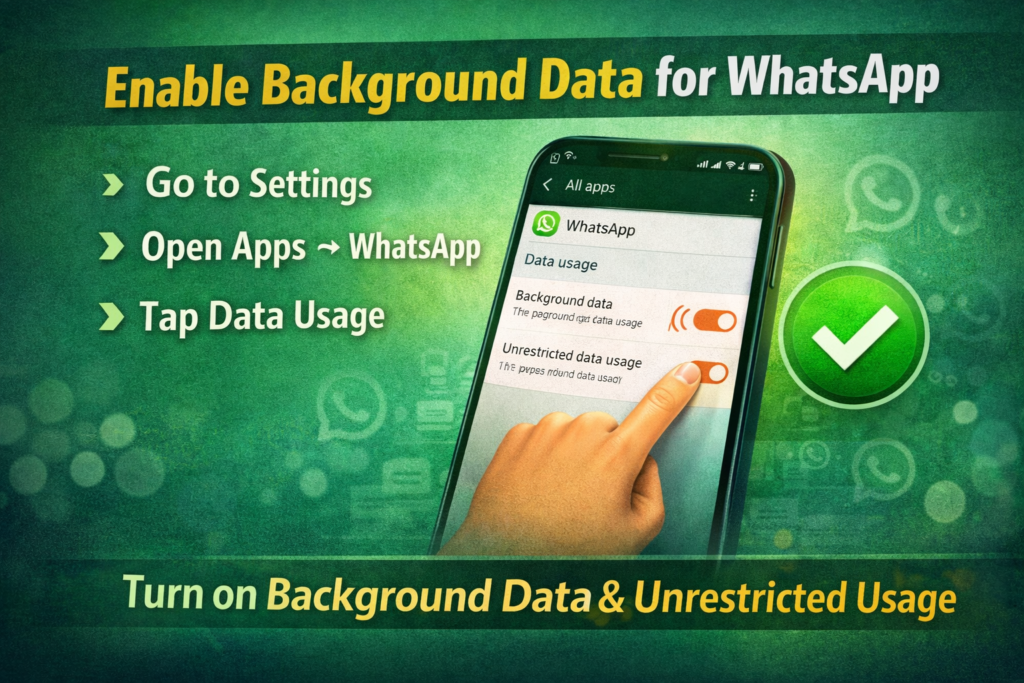 WhatsApp not sending messages but internet working fix