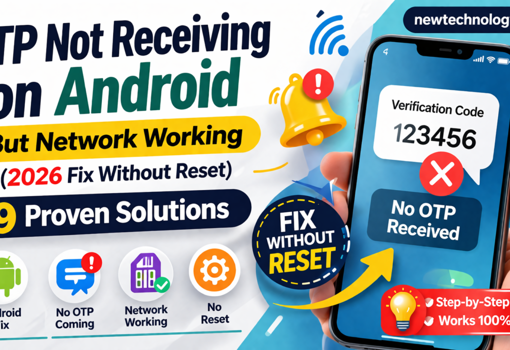 OTP not receiving on Android but network working fix without reset