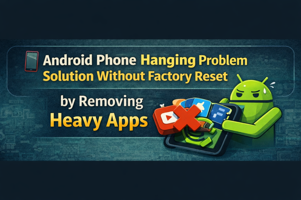 📱 Android Phone Hanging Problem Solution Without Factory Reset by Removing Heavy Apps